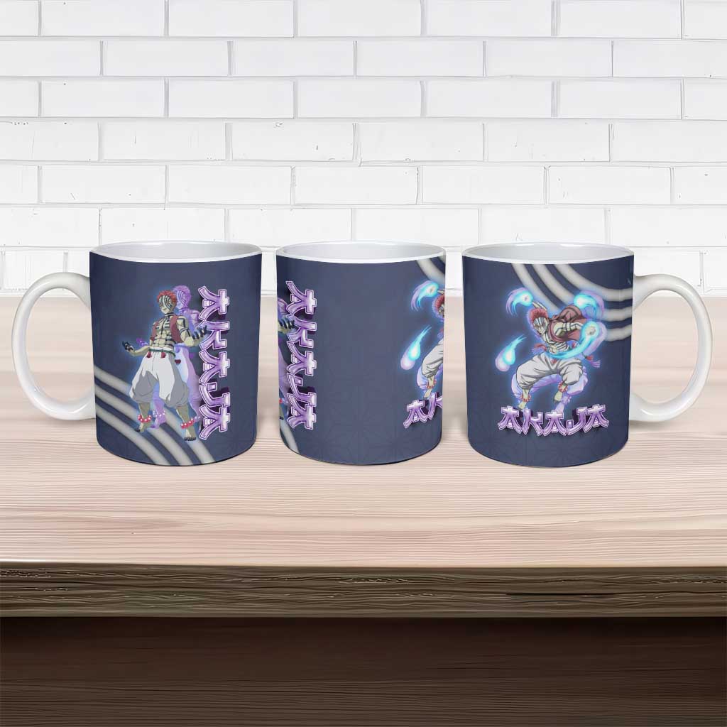 Akaza Demon Slayer Ceramic Mug Mystic Aura Anime Ring Style