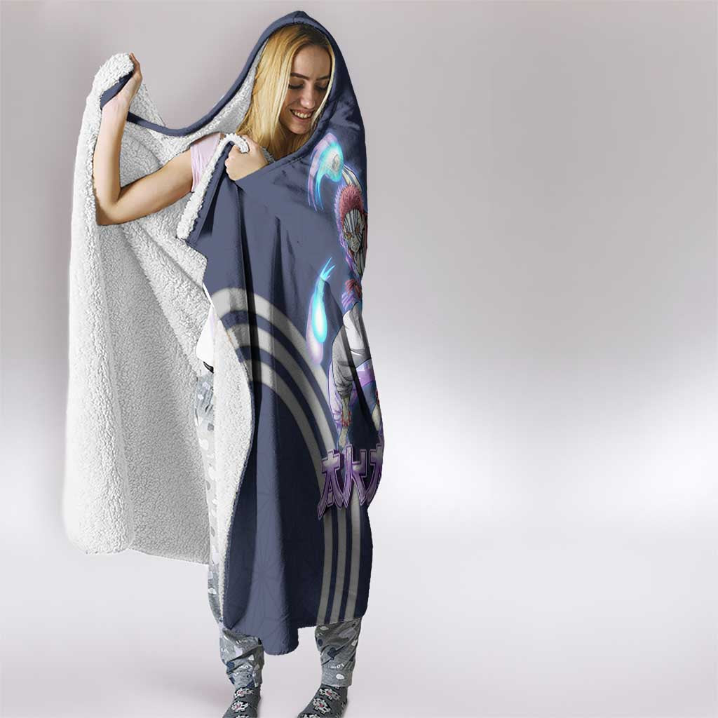 Akaza Demon Slayer Hooded Blanket Mystic Aura Anime Ring Style