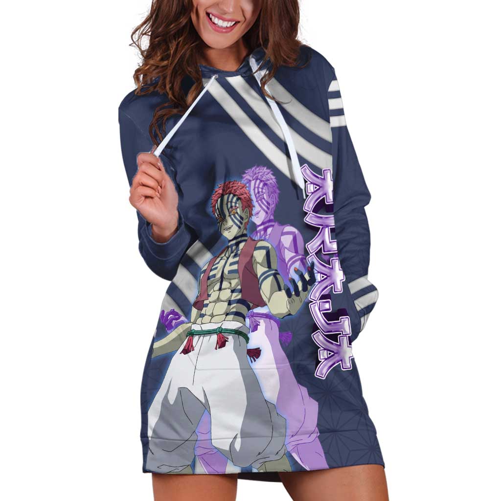 Akaza Demon Slayer Hoodie Dress Mystic Aura Anime Ring Style