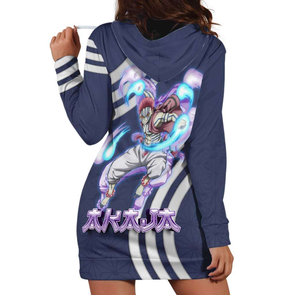 Akaza Demon Slayer Hoodie Dress Mystic Aura Anime Ring Style