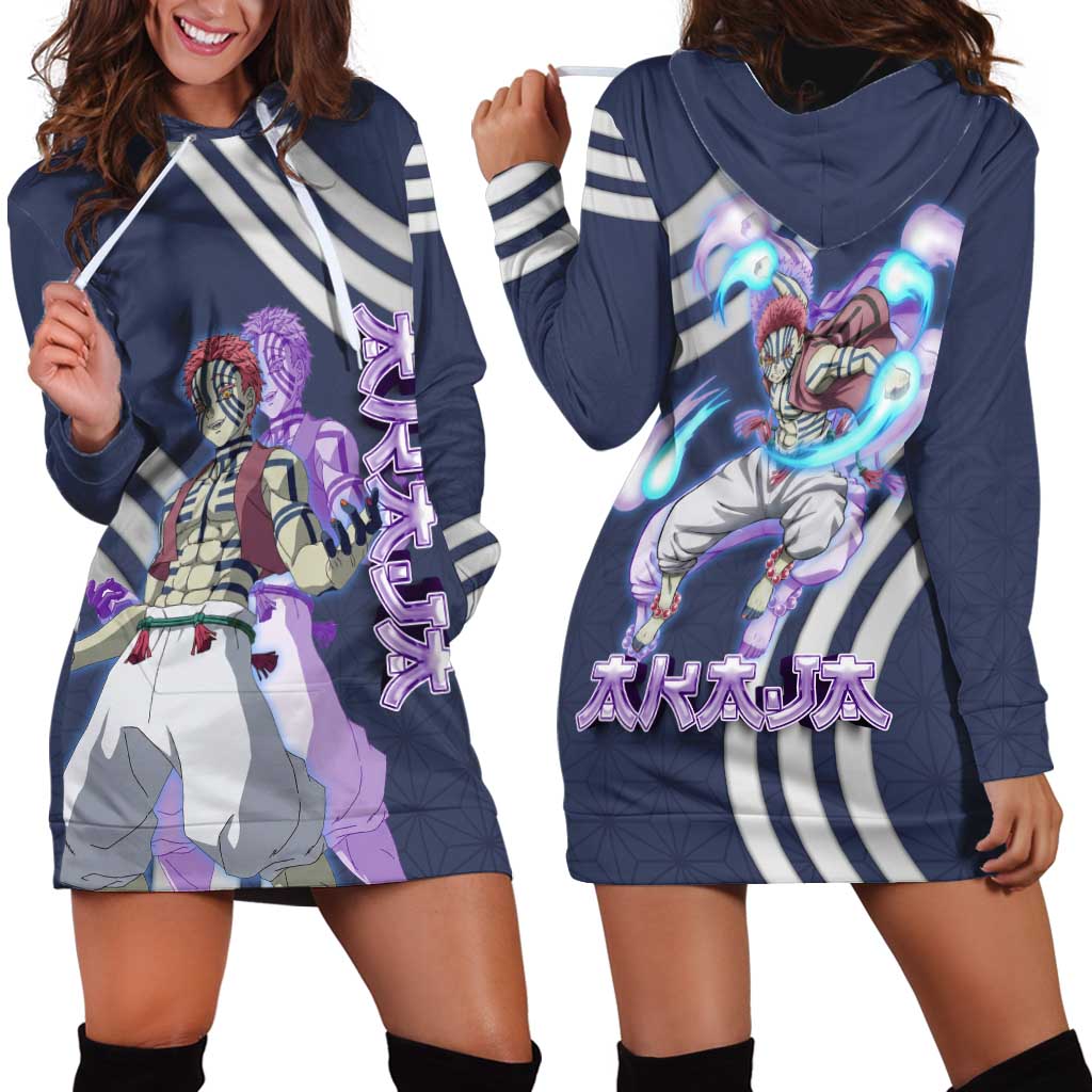 Akaza Demon Slayer Hoodie Dress Mystic Aura Anime Ring Style