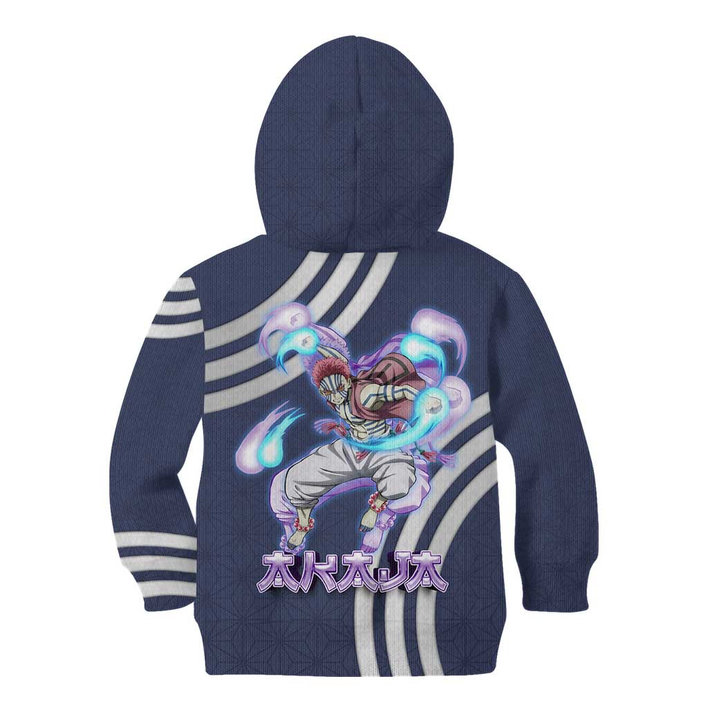 Akaza Demon Slayer Kid Hoodie Mystic Aura Anime Ring Style