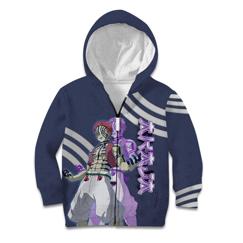 Akaza Demon Slayer Kid Hoodie Mystic Aura Anime Ring Style