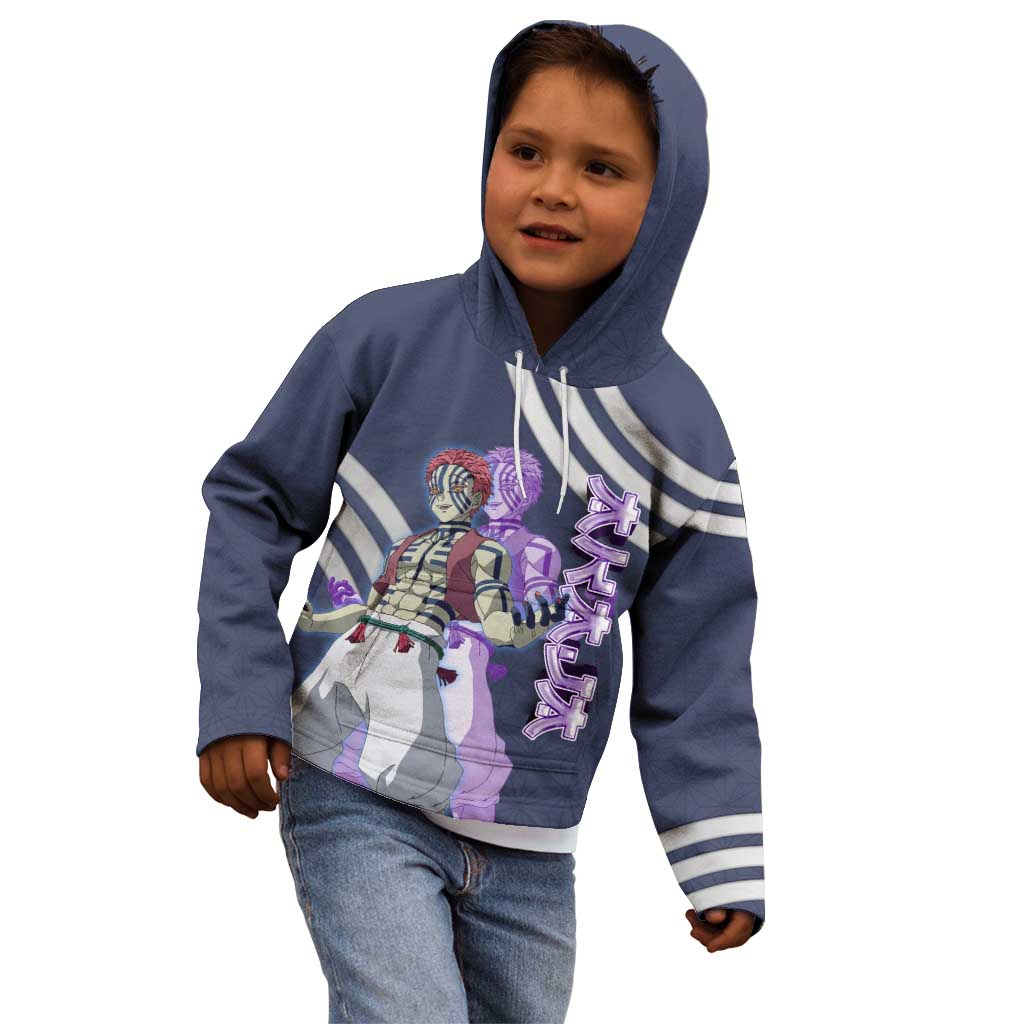 Akaza Demon Slayer Kid Hoodie Mystic Aura Anime Ring Style