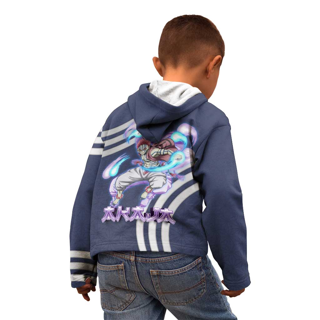 Akaza Demon Slayer Kid Hoodie Mystic Aura Anime Ring Style
