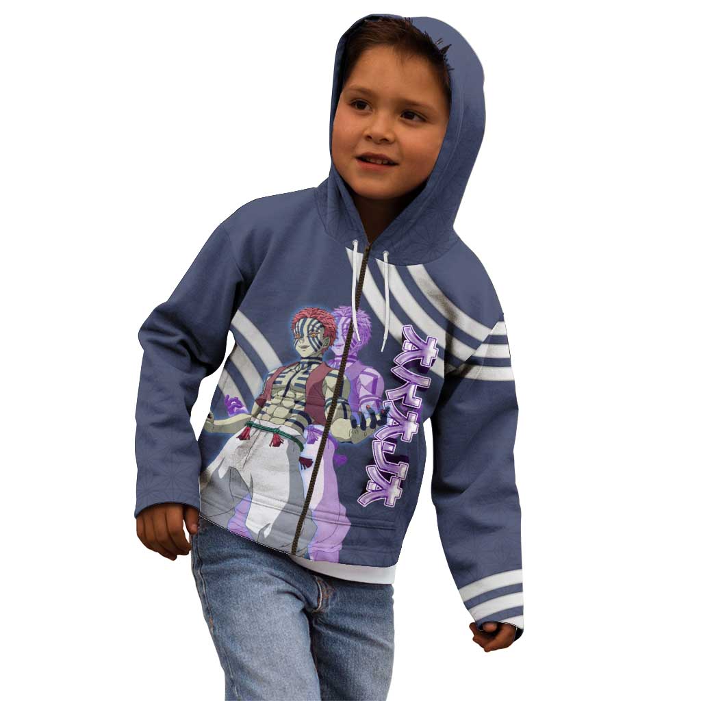 Akaza Demon Slayer Kid Hoodie Mystic Aura Anime Ring Style