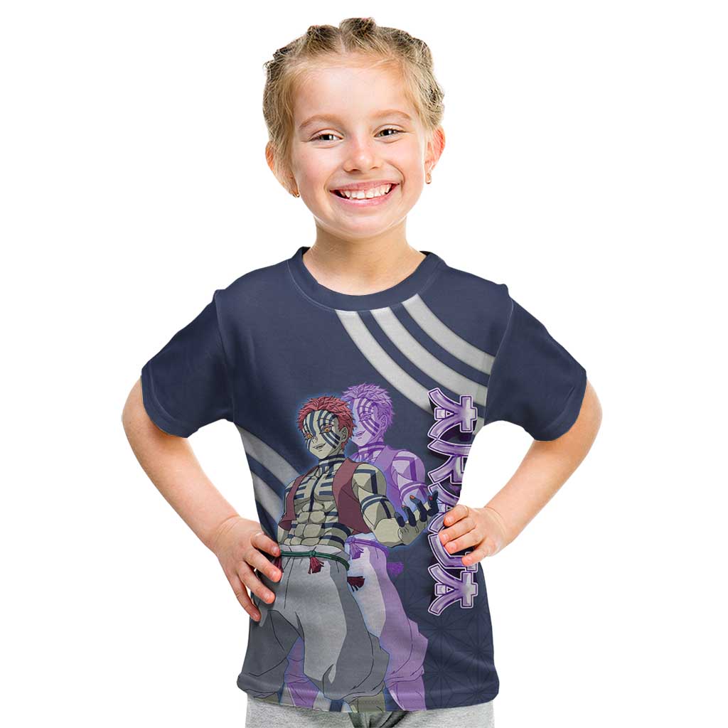 Akaza Demon Slayer Kid T Shirt Mystic Aura Anime Ring Style