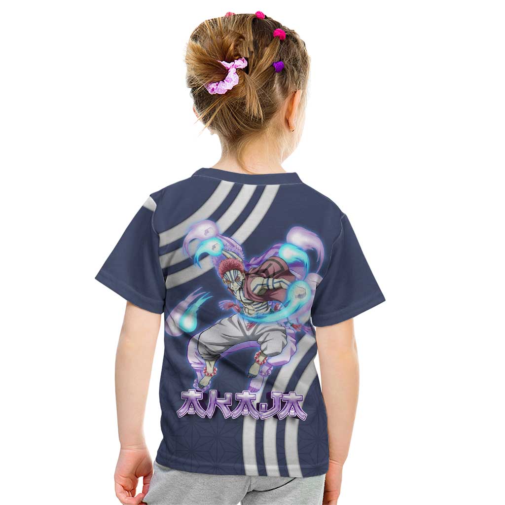 Akaza Demon Slayer Kid T Shirt Mystic Aura Anime Ring Style