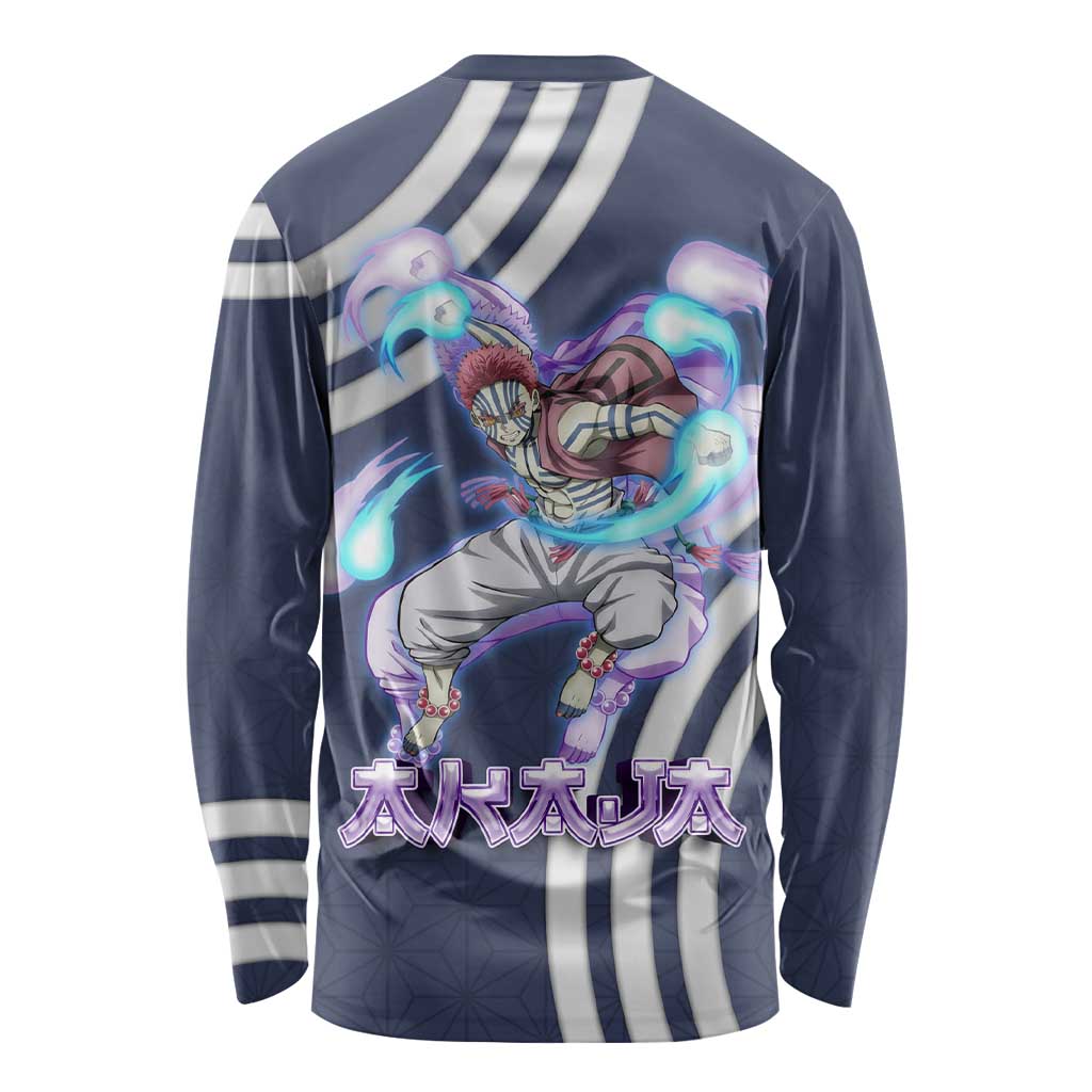 Akaza Demon Slayer Long Sleeve Shirt Mystic Aura Anime Ring Style