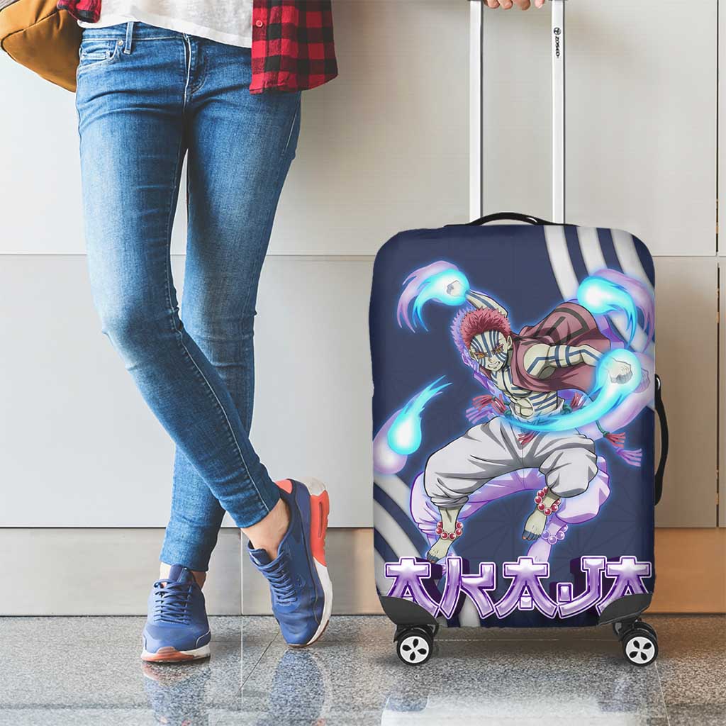 Akaza Demon Slayer Luggage Cover Mystic Aura Anime Ring Style