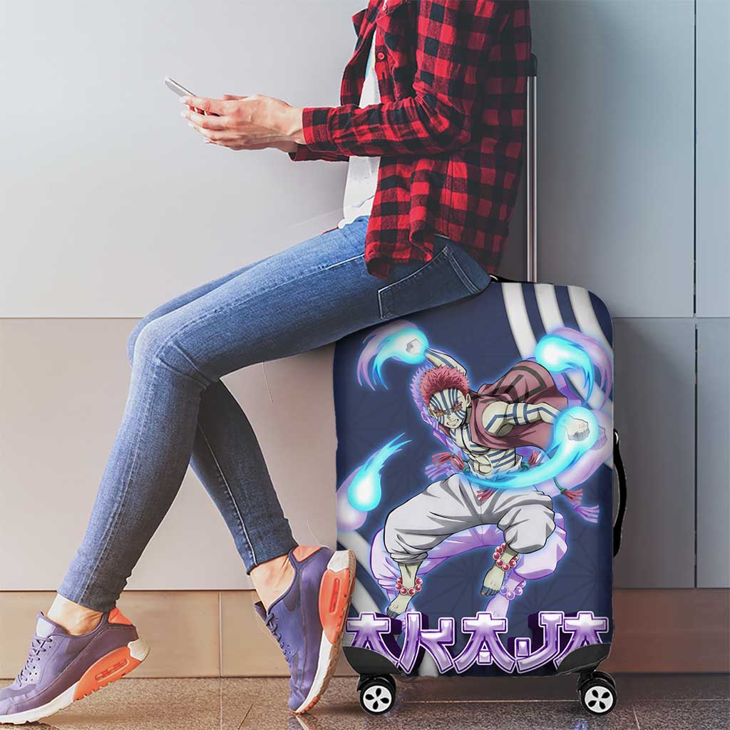Akaza Demon Slayer Luggage Cover Mystic Aura Anime Ring Style