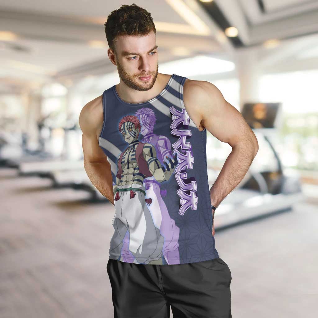 Akaza Demon Slayer Men Tank Top Mystic Aura Anime Ring Style