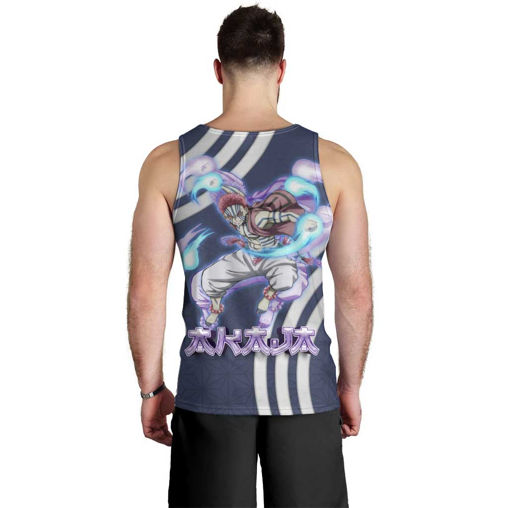 Akaza Demon Slayer Men Tank Top Mystic Aura Anime Ring Style