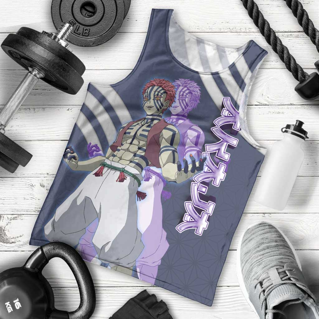 Akaza Demon Slayer Men Tank Top Mystic Aura Anime Ring Style