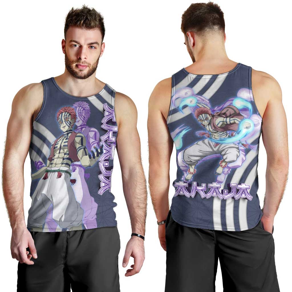 Akaza Demon Slayer Men Tank Top Mystic Aura Anime Ring Style