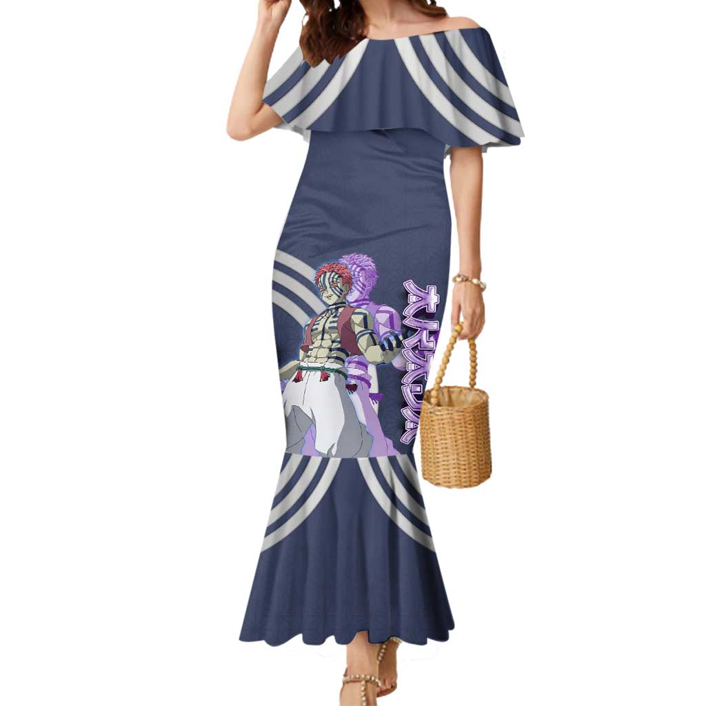 Akaza Demon Slayer Mermaid Dress Mystic Aura Anime Ring Style