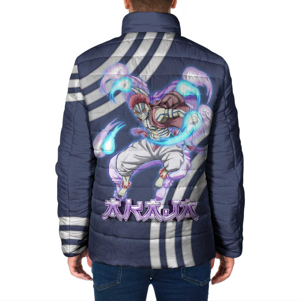 Akaza Demon Slayer Padded Jacket Mystic Aura Anime Ring Style
