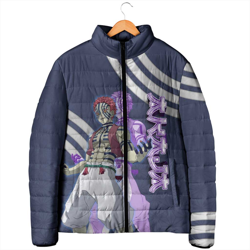 Akaza Demon Slayer Padded Jacket Mystic Aura Anime Ring Style