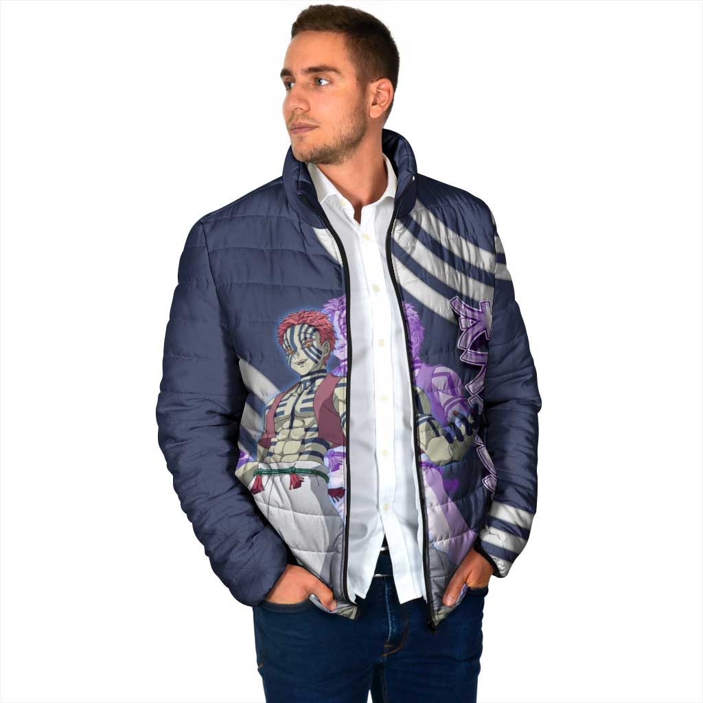 Akaza Demon Slayer Padded Jacket Mystic Aura Anime Ring Style