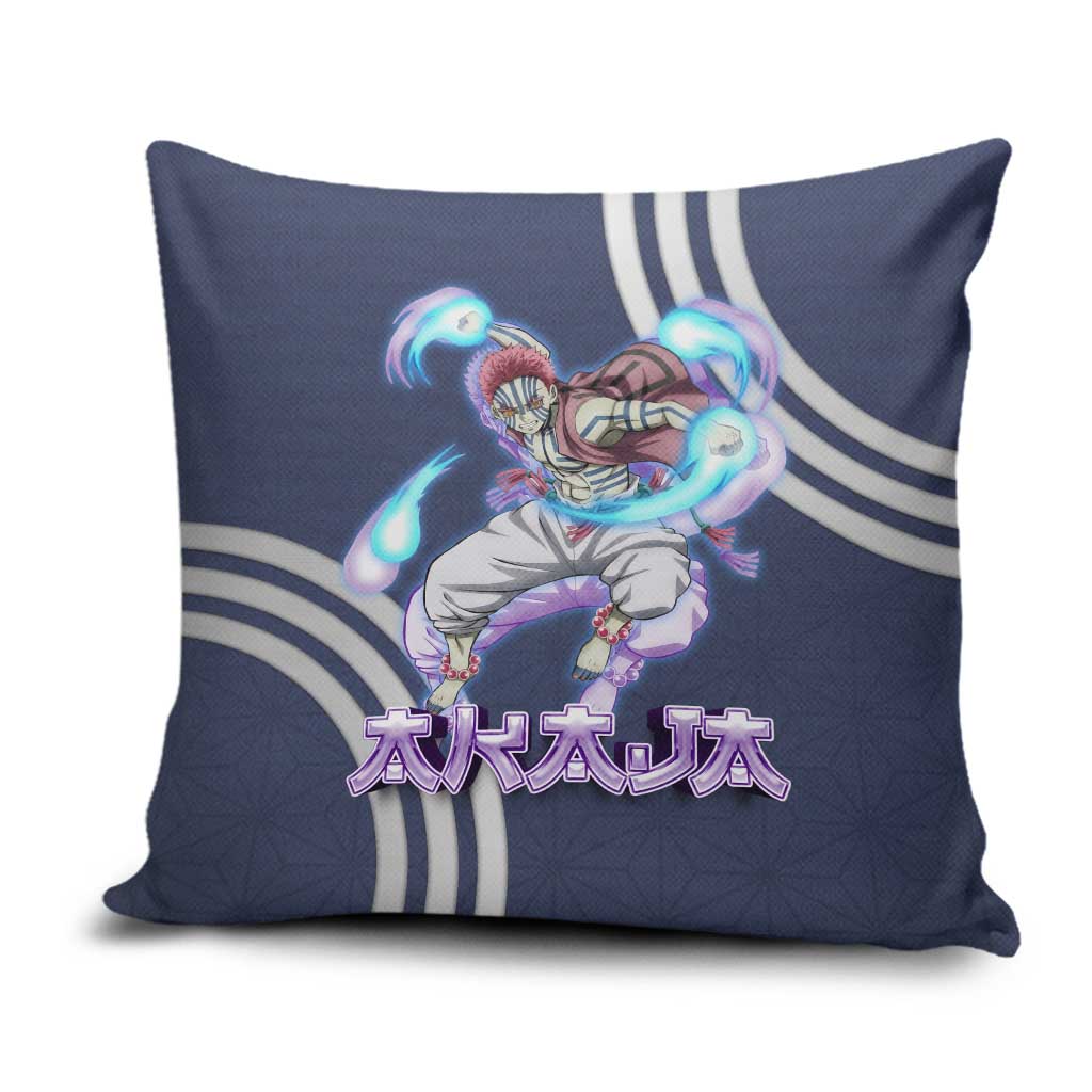 Akaza Demon Slayer Pillow Cover Mystic Aura Anime Ring Style