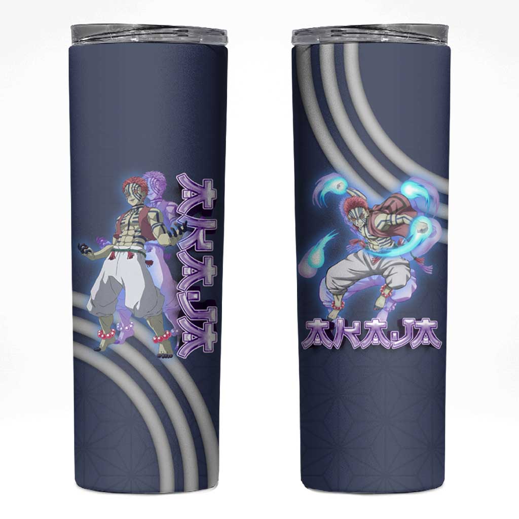 Akaza Demon Slayer Skinny Tumbler Mystic Aura Anime Ring Style