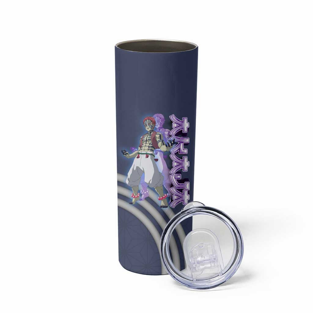 Akaza Demon Slayer Skinny Tumbler Mystic Aura Anime Ring Style