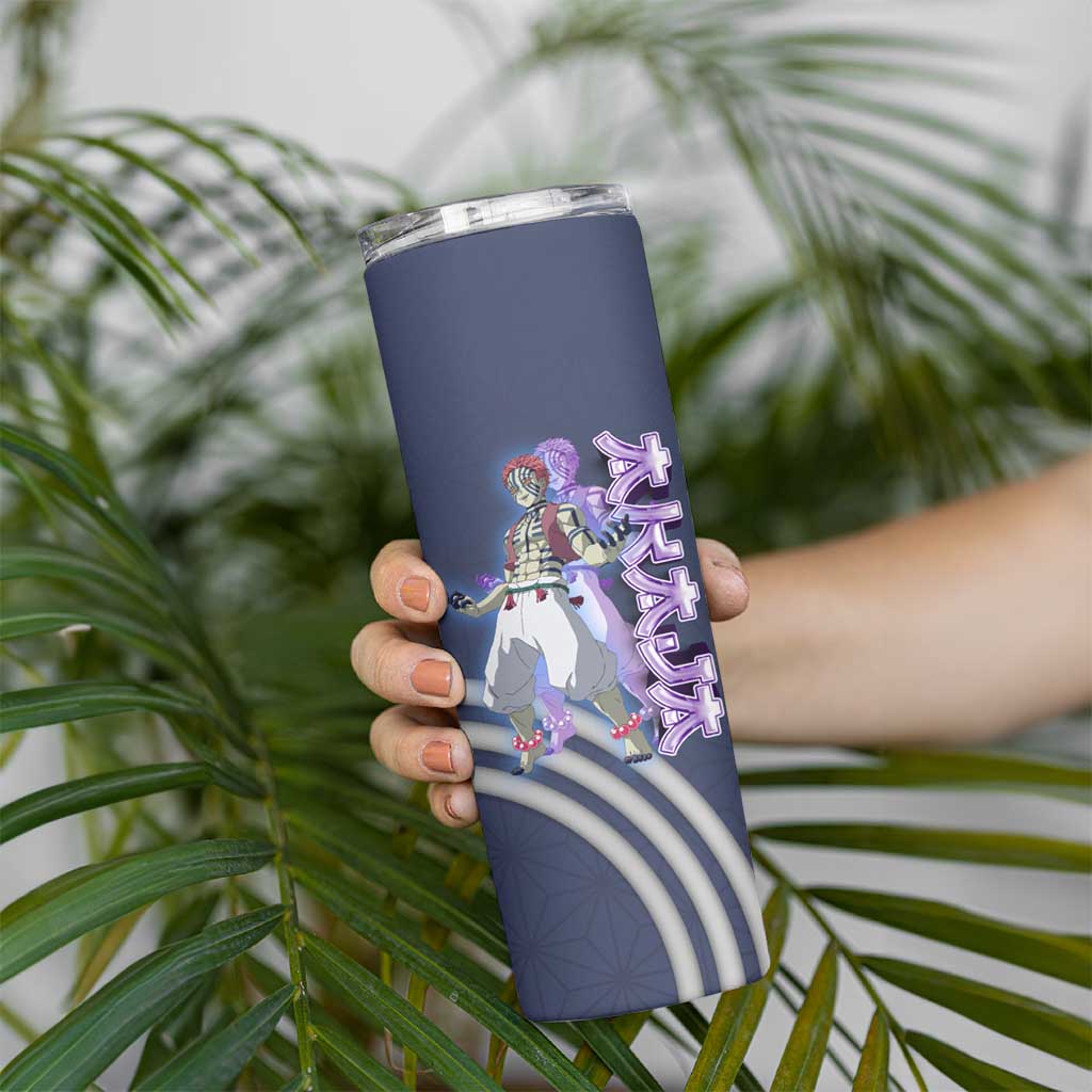 Akaza Demon Slayer Skinny Tumbler Mystic Aura Anime Ring Style