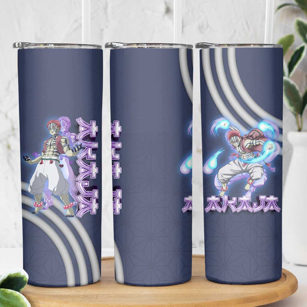 Akaza Demon Slayer Skinny Tumbler Mystic Aura Anime Ring Style