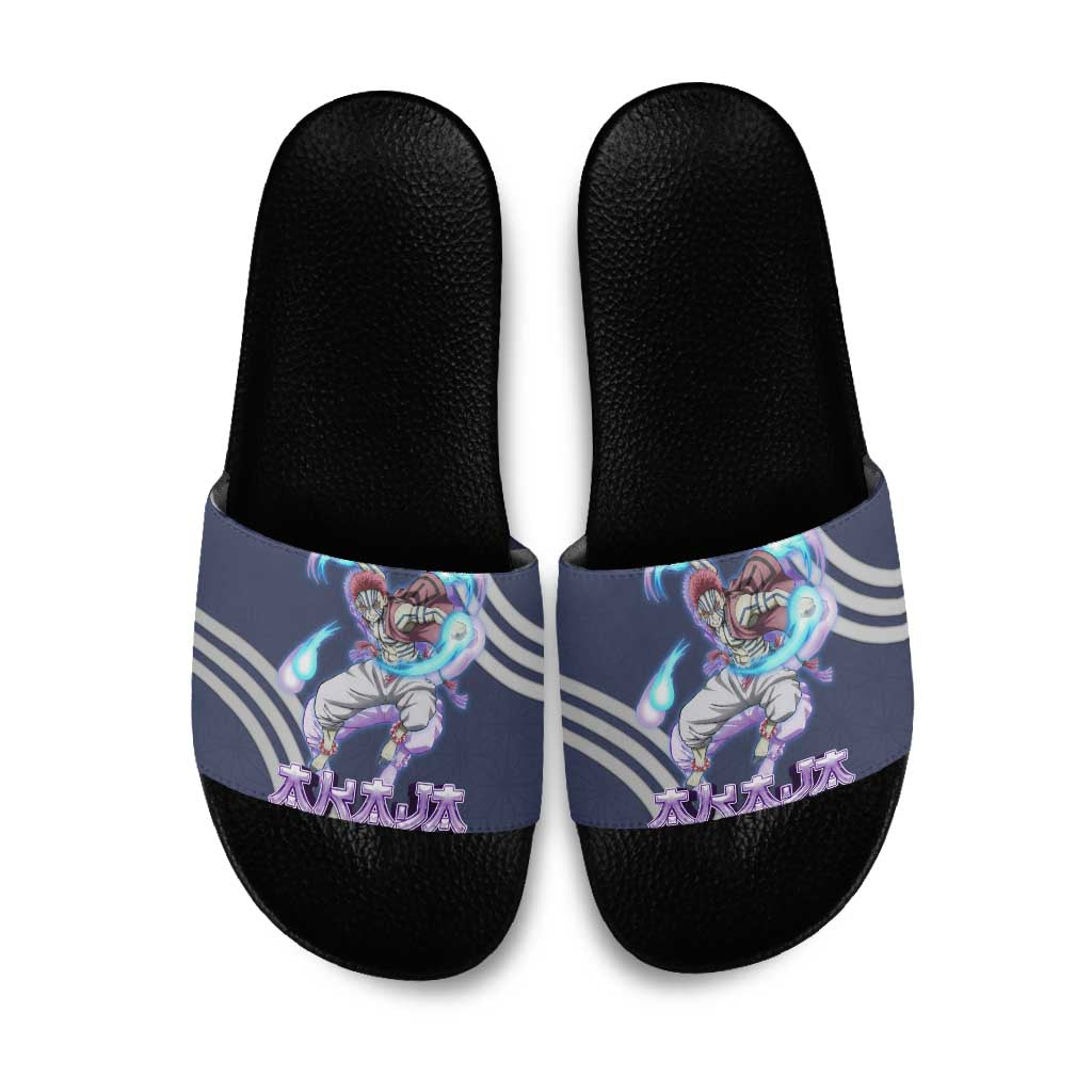 Akaza Demon Slayer Slide Sandals Mystic Aura Anime Ring Style