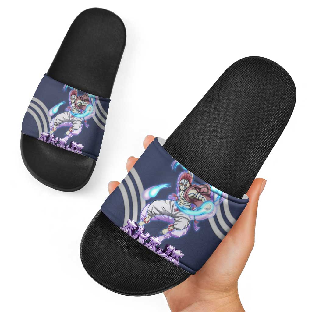Akaza Demon Slayer Slide Sandals Mystic Aura Anime Ring Style