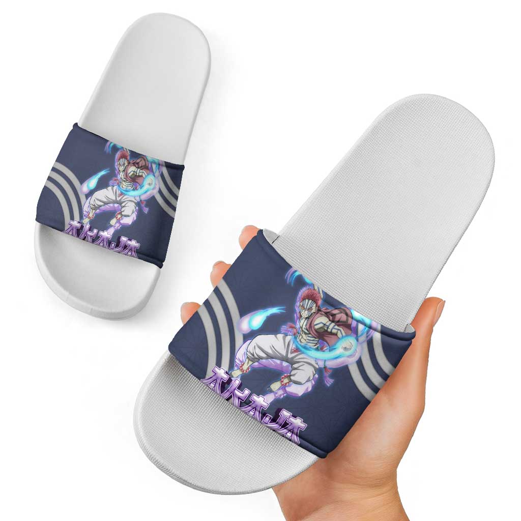 Akaza Demon Slayer Slide Sandals Mystic Aura Anime Ring Style