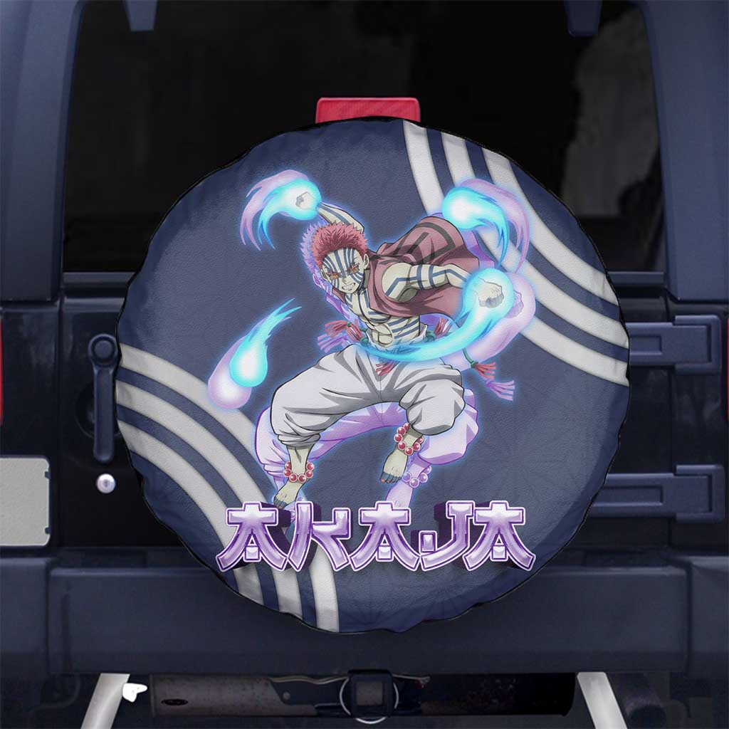 Akaza Demon Slayer Spare Tire Cover Mystic Aura Anime Ring Style
