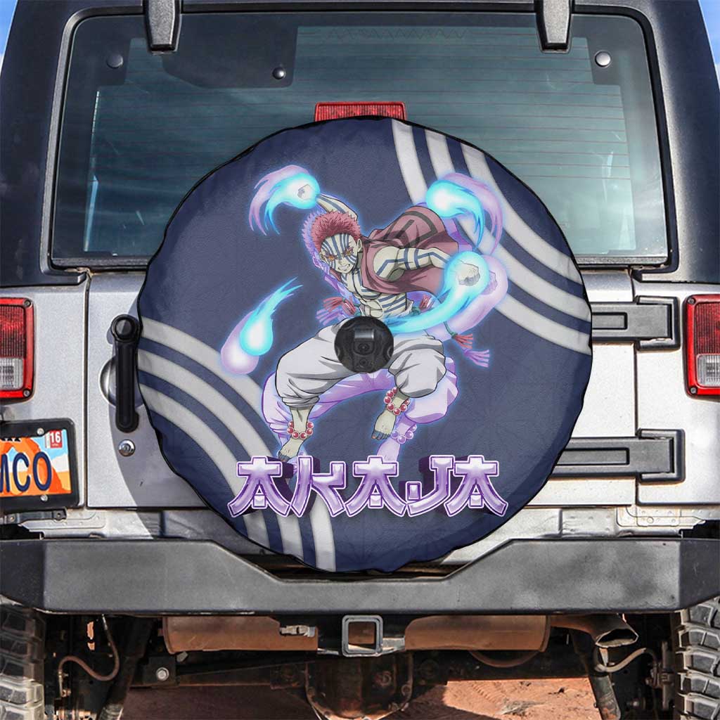 Akaza Demon Slayer Spare Tire Cover Mystic Aura Anime Ring Style