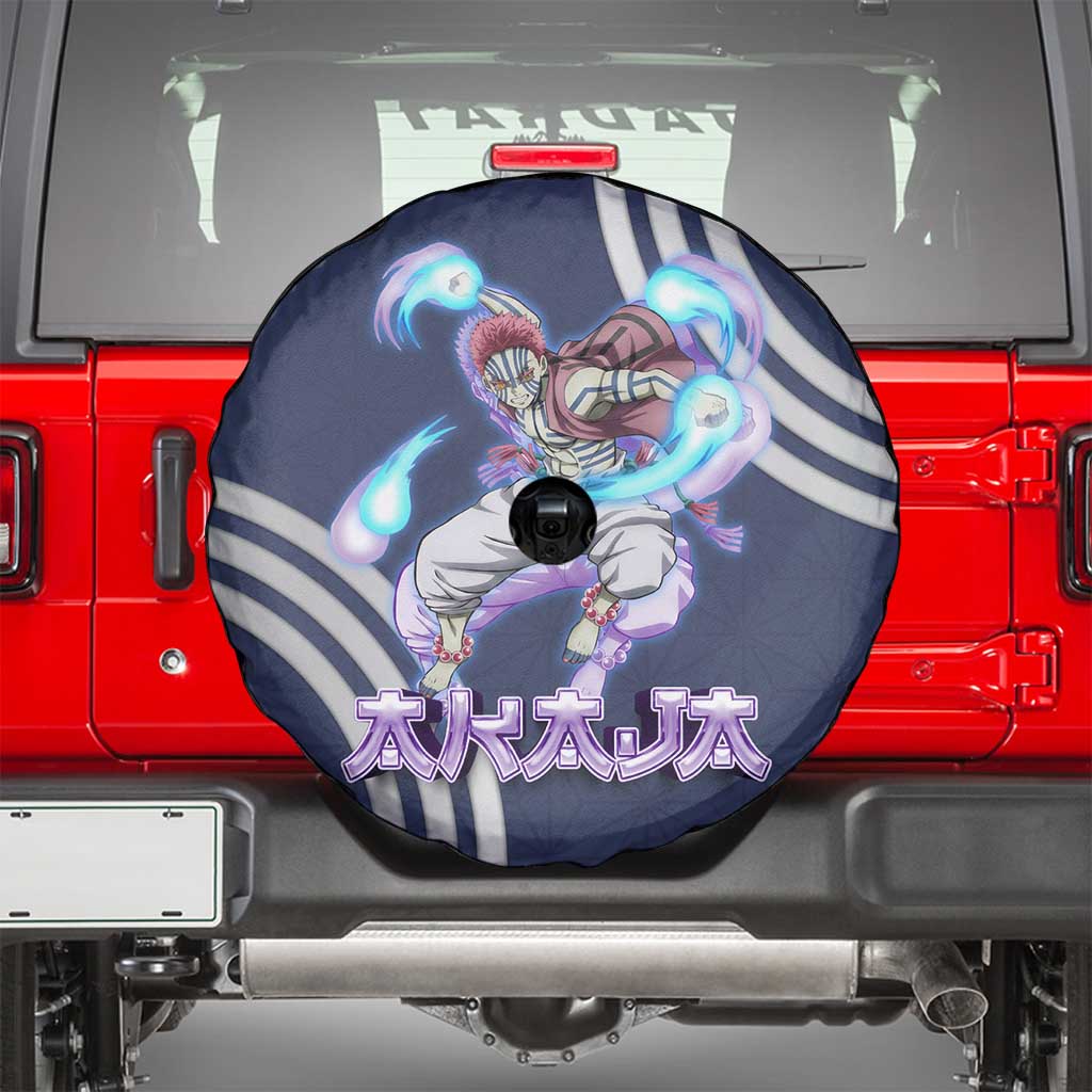 Akaza Demon Slayer Spare Tire Cover Mystic Aura Anime Ring Style