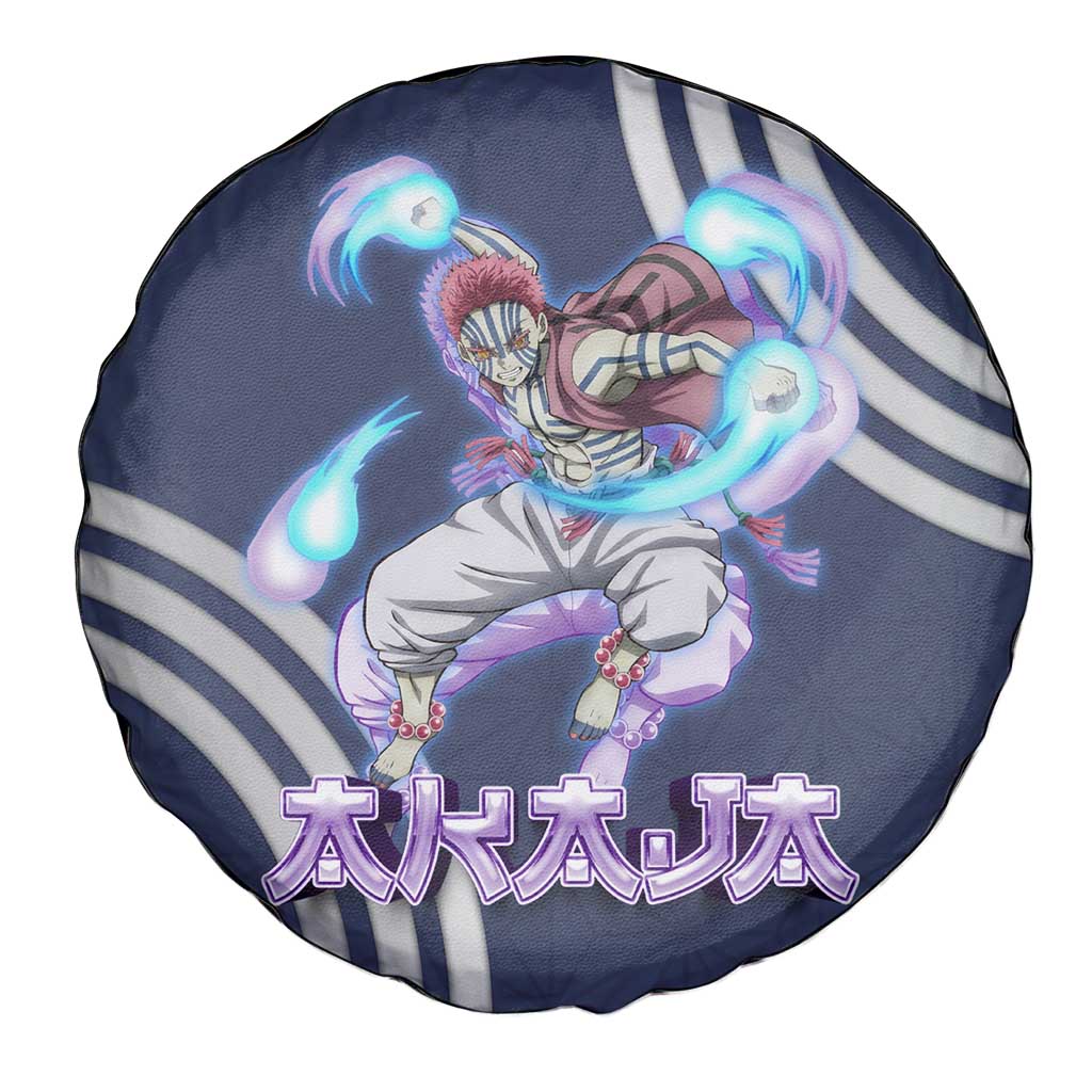 Akaza Demon Slayer Spare Tire Cover Mystic Aura Anime Ring Style