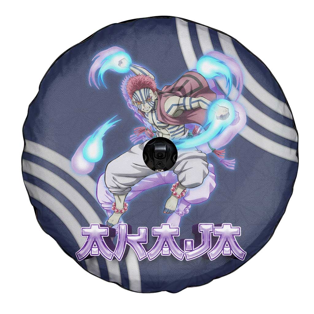 Akaza Demon Slayer Spare Tire Cover Mystic Aura Anime Ring Style