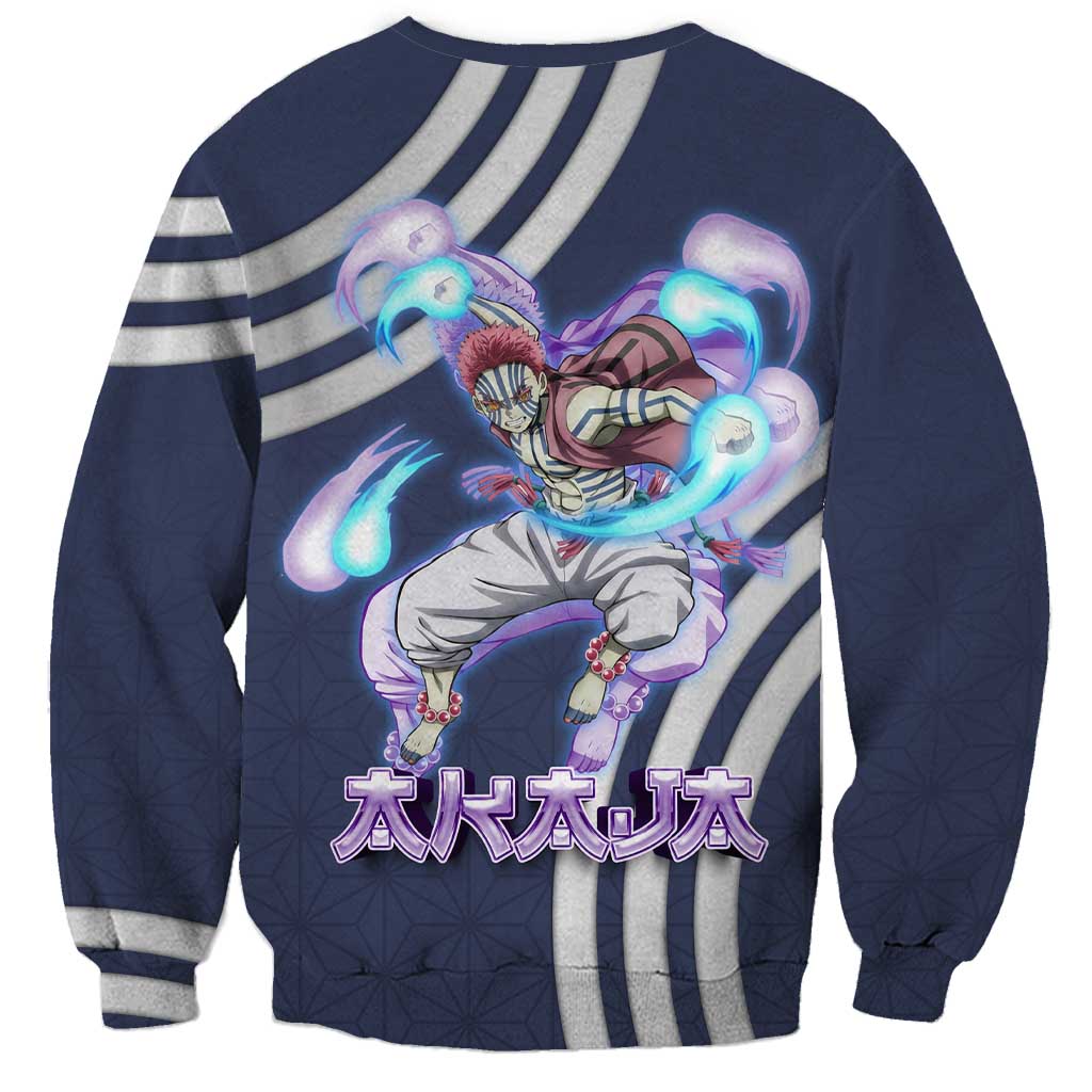 Akaza Demon Slayer Sweatshirt Mystic Aura Anime Ring Style