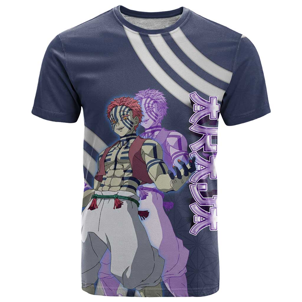 Akaza Demon Slayer T Shirt Mystic Aura Anime Ring Style