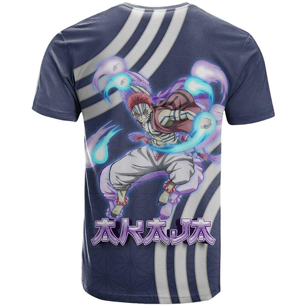 Akaza Demon Slayer T Shirt Mystic Aura Anime Ring Style