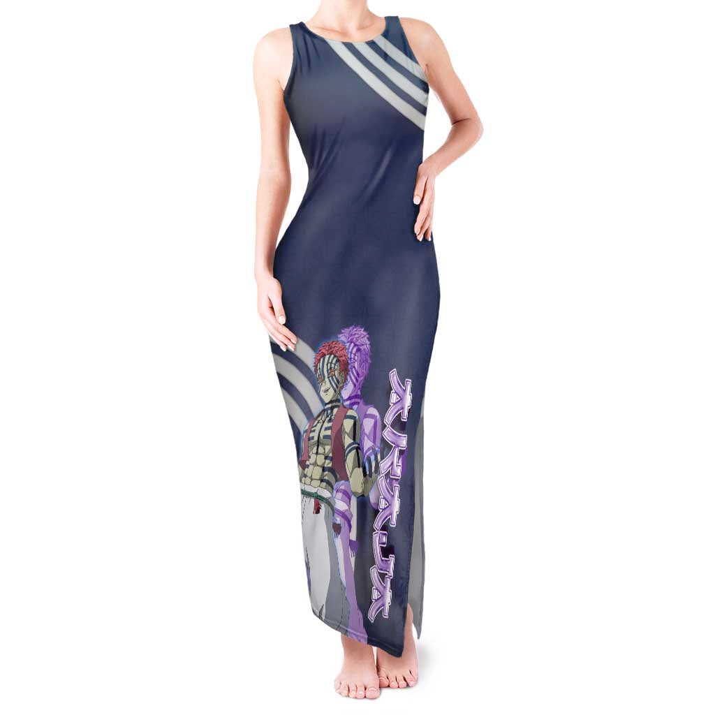 Akaza Demon Slayer Tank Maxi Dress Mystic Aura Anime Ring Style