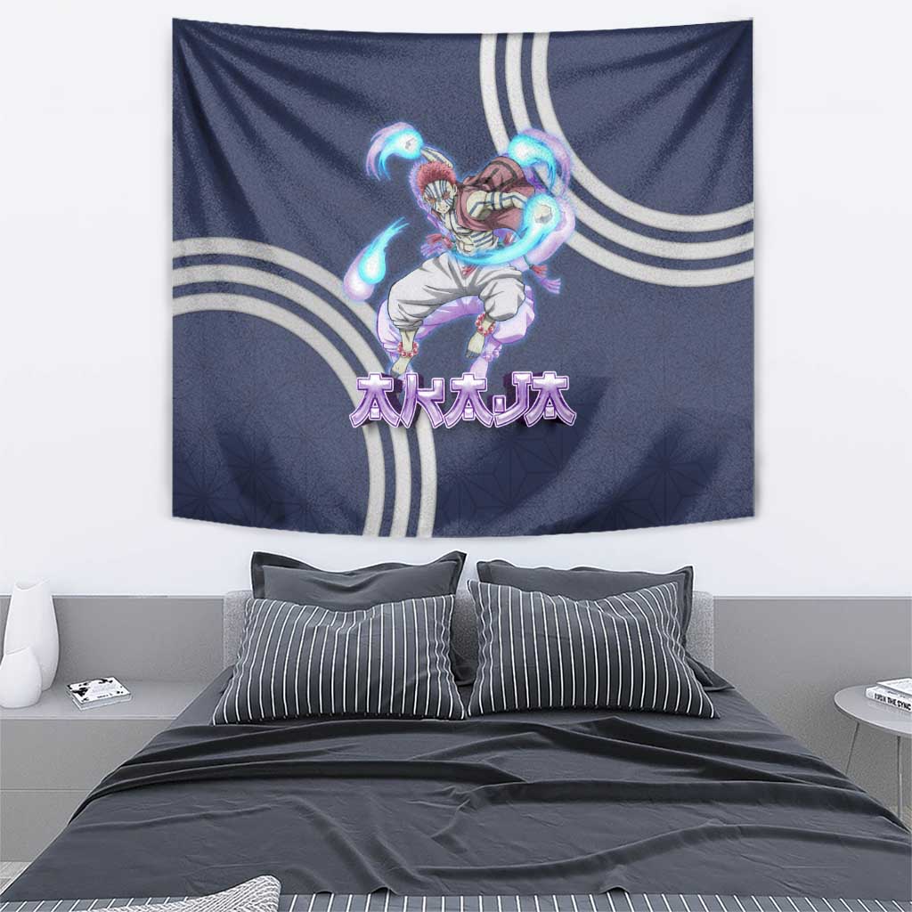 Akaza Demon Slayer Tapestry Mystic Aura Anime Ring Style