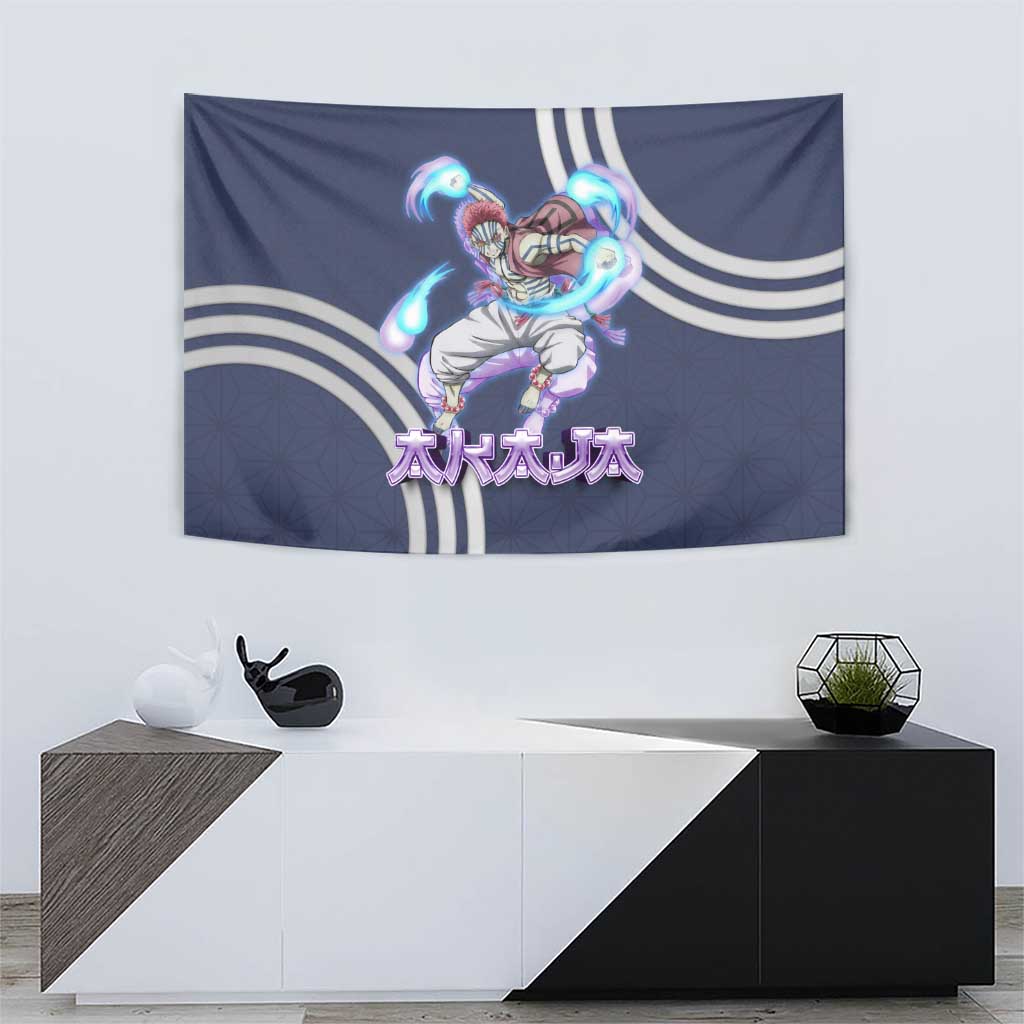Akaza Demon Slayer Tapestry Mystic Aura Anime Ring Style