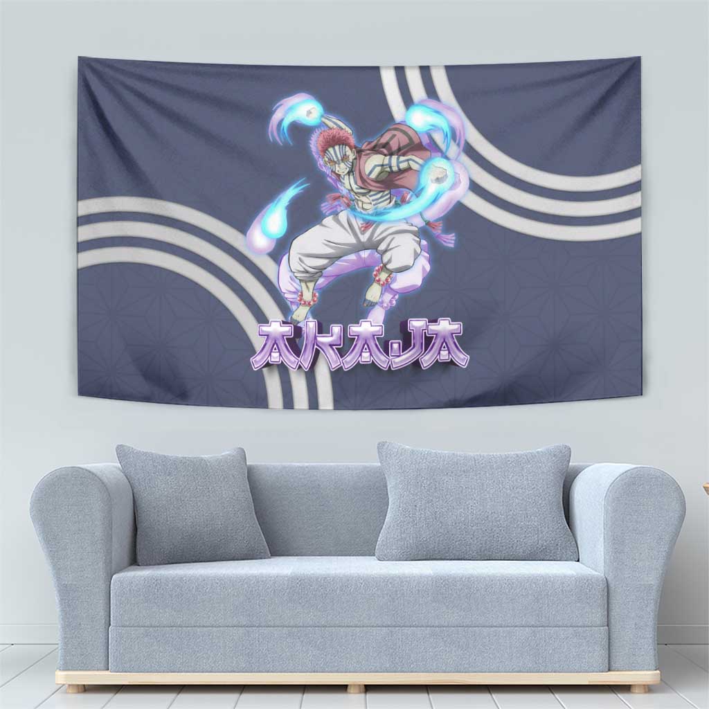 Akaza Demon Slayer Tapestry Mystic Aura Anime Ring Style
