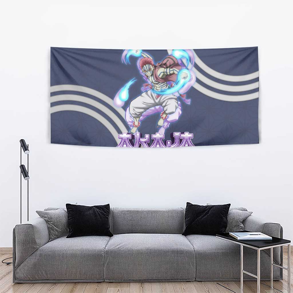 Akaza Demon Slayer Tapestry Mystic Aura Anime Ring Style