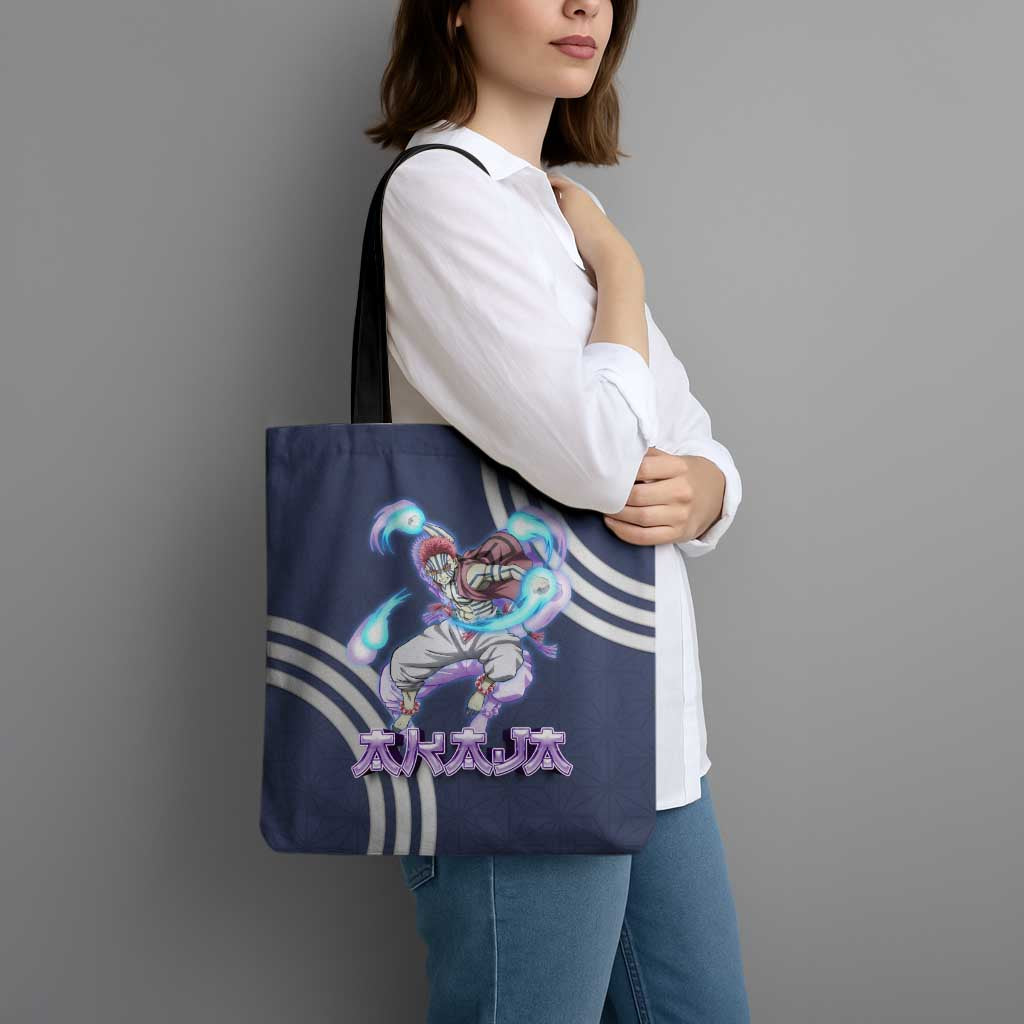 Akaza Demon Slayer Tote Bag Mystic Aura Anime Ring Style