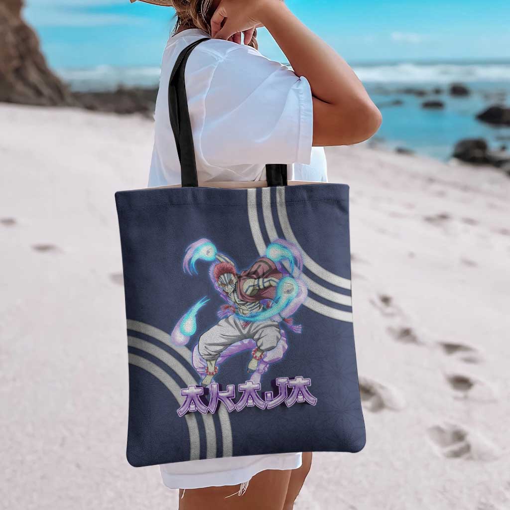 Akaza Demon Slayer Tote Bag Mystic Aura Anime Ring Style