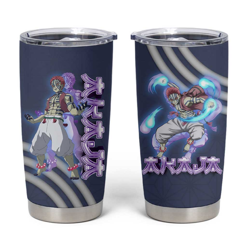 Akaza Demon Slayer Tumbler Cup Mystic Aura Anime Ring Style