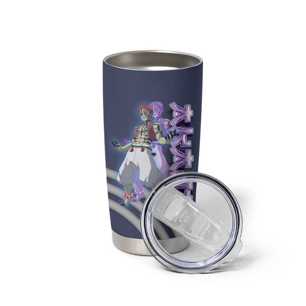 Akaza Demon Slayer Tumbler Cup Mystic Aura Anime Ring Style