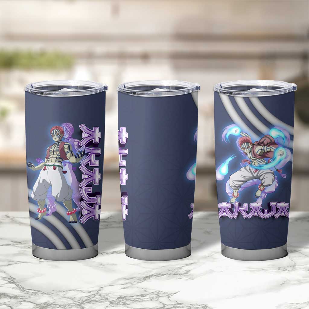 Akaza Demon Slayer Tumbler Cup Mystic Aura Anime Ring Style