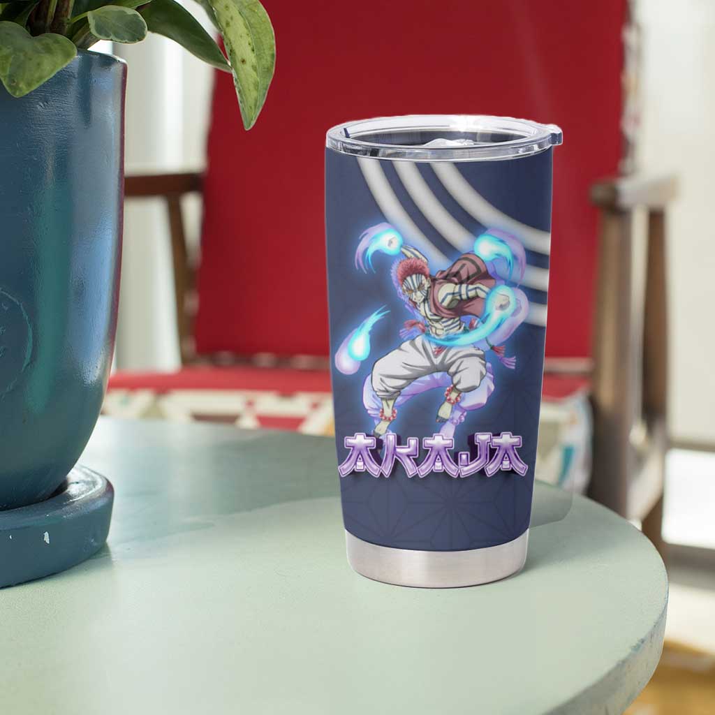 Akaza Demon Slayer Tumbler Cup Mystic Aura Anime Ring Style